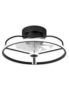 Ventilador 60w Dc Bora Negro 8 Aspas Transp. 21x50x50cm 6 Vel. 3 Colores C/remoto, Memoria, Temporizador Y Reg.Intensidad 5100lm 2