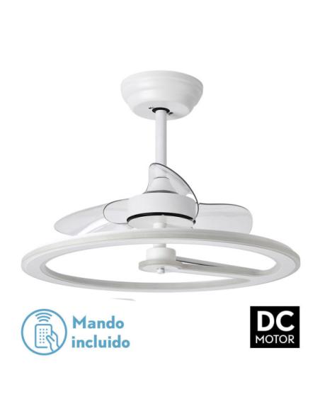 Ventilador 110w Dc Chom Blanco 3Asp.Transp. 46/66x62x62cm 6 Vel. 3 Colores C/remoto, Memoria Y Temporizador 9350lm