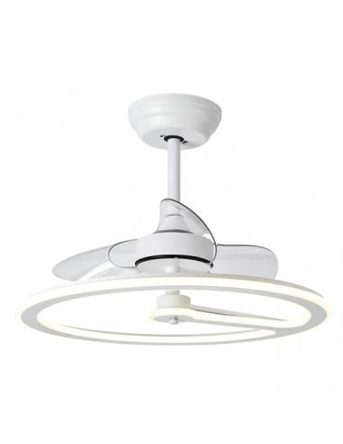 Ventilador 110w Dc Chom Blanco 3Asp.Transp. 46/66x62x62cm 6 Vel. 3 Colores C/remoto, Memoria Y Temporizador 9350lm