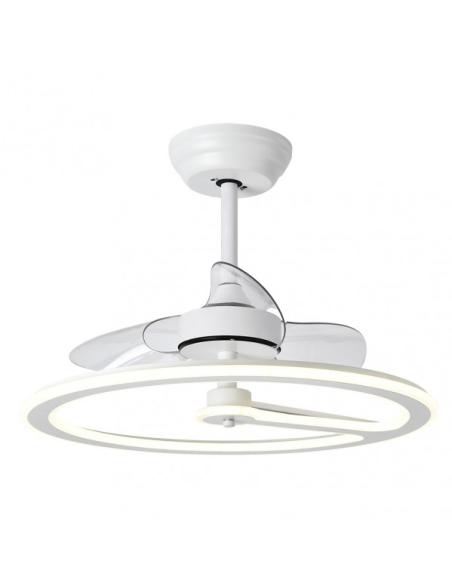 Ventilador 110w Dc Chom Blanco 3Asp.Transp. 46/66x62x62cm 6 Vel. 3 Colores C/remoto, Memoria Y Temporizador 9350lm