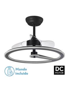Ventilador 110w Dc Chom Negro 3 Aspas Transp. 46/66x62x62cm  6Vel. 3 Colores C/remoto, Memoria Y Temporizador 9350lm