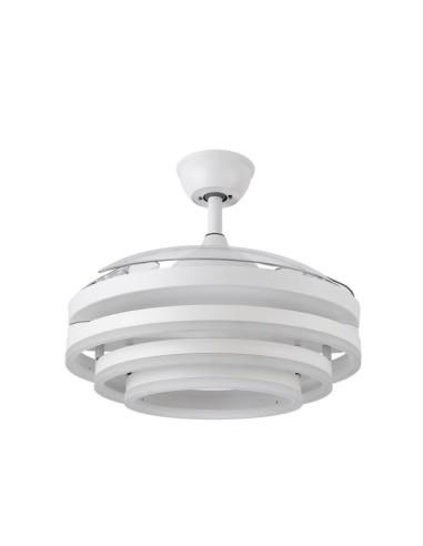 Ventilador 72w Dc Kai Blanco 3 Aspas Transp. 6 Vel. 3 Colores  43/58x50/107 C/remoto,memoria Y temp. 6120lm