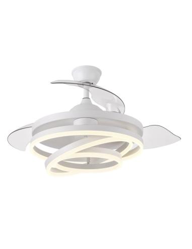 Ventilador 72w Dc Kai Blanco 3 Aspas Transp. 6 Vel. 3 Colores  43/58x50/107 C/remoto,memoria Y temp. 6120lm