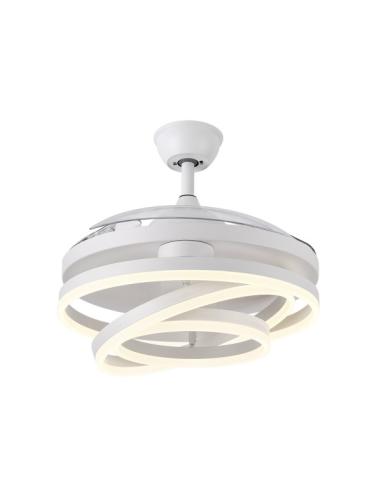 Ventilador 72w Dc Kai Blanco 3 Aspas Transp. 6 Vel. 3 Colores  43/58x50/107 C/remoto,memoria Y temp. 6120lm