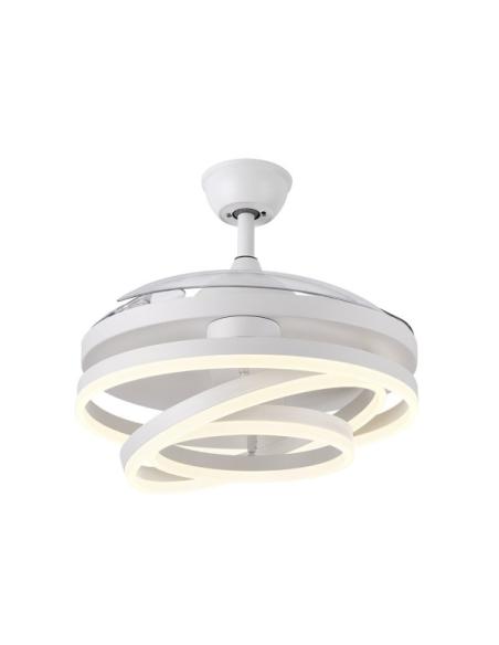 Ventilador 72w Dc Kai Blanco 3 Aspas Transp. 6 Vel. 3 Colores  43/58x50/107 C/remoto,memoria Y temp. 6120lm