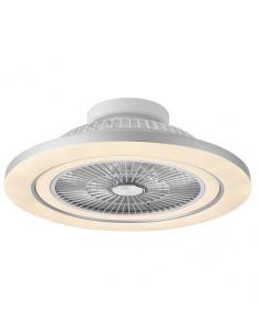Ventilador 72w Dc Mato Niquel 5Aspas Transp. 22x58x58cm 6 Vel. 3 Colores C/remoto,memoria,temporiz Y Reg.Intensidad 6120lm 2