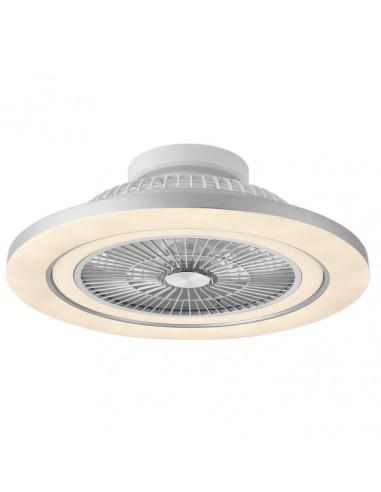 Ventilador 72w Dc Mato Niquel 5Aspas Transp. 22x58x58cm 6 Vel. 3 Colores C/remoto,memoria,temporiz Y Reg.Intensidad 6120lm