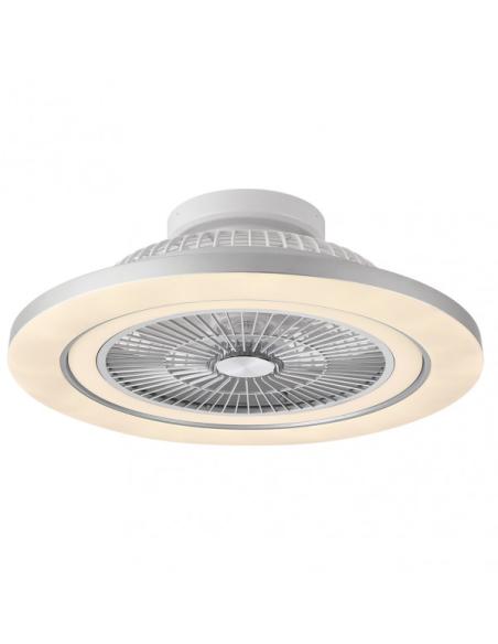 Ventilador 72w Dc Mato Niquel 5Aspas Transp. 22x58x58cm 6 Vel. 3 Colores C/remoto,memoria,temporiz Y Reg.Intensidad 6120lm