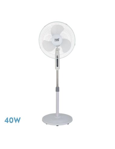 Ventilador De Pie Etesio Blanco 3 Velocides 40w Oscilante 3 Aspas blancas Regx43x40 Cm