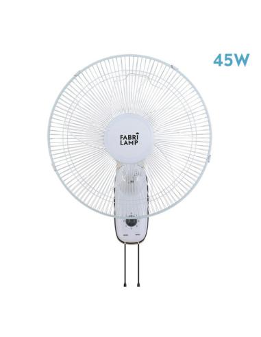Ventilador Pared Cudo Blanco 3 Vel. 45w  Oscilante 5 Aspas Transp. 53x43x30 Cm