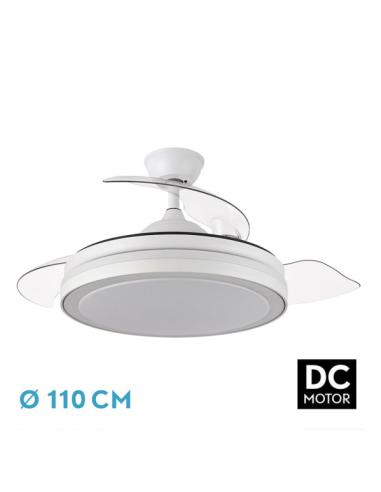 Ventilador Dc Esparta 72w 6120lm Blanco 3 Aspas Desp. 110d 3 Colores C/Remoto+ Temporizador+ Memoria