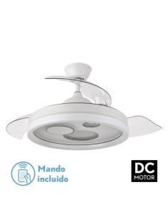 Ventilador Dc Turia 72w 6120lm Blanco 3 Asp.desplegables 32/47x50/110d. 3 Colores C/remoto+temporizador+memoria