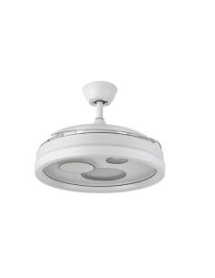 Ventilador Dc Turia 72w 6120lm Blanco 3 Asp.desplegables 32/47x50/110d. 3 Colores C/remoto+temporizador+memoria 2