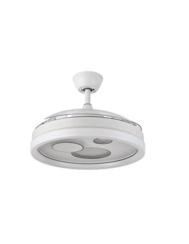 Ventilador Dc Turia 72w 6120lm Blanco 3 Asp.desplegables 32/47x50/110d. 3 Colores C/remoto+temporizador+memoria