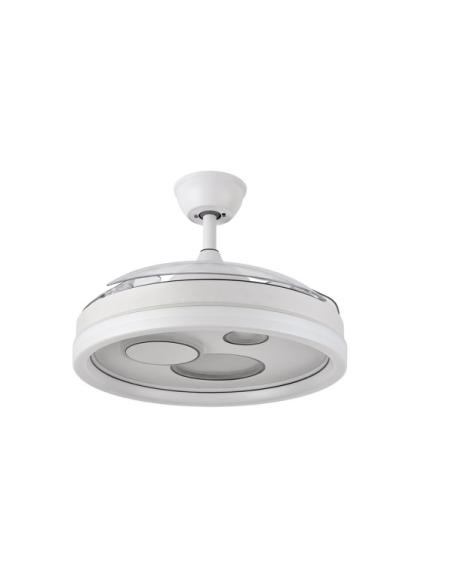 Ventilador Dc Turia 72w 6120lm Blanco 3 Asp.desplegables 32/47x50/110d. 3 Colores C/remoto+temporizador+memoria