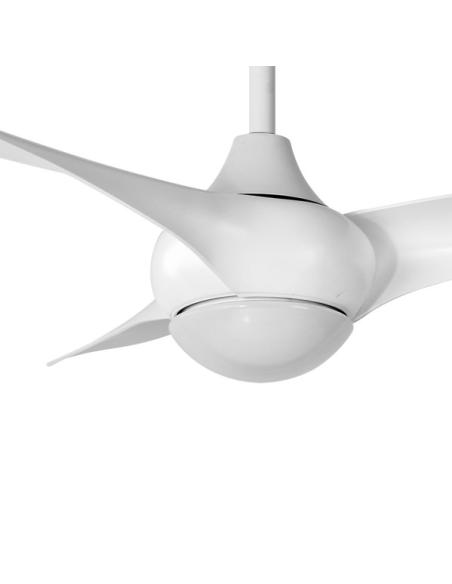 Ventilador Dc Canea 24w Blanco 3 Aspas 6 Velocidades 134d  3000-4500-6000k C/remoto, Memoria Y Temporizador 2424lm