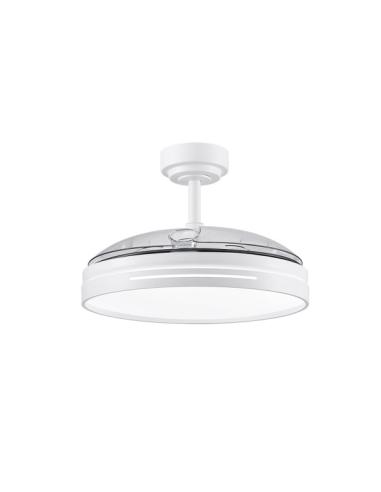 Ventilador DC 72w Micenas Blanco 3 Aspas Transp. 108d 6 Veloc. 7200lm 3 Colores  C/remoto, Memoria Y  Temporizador 24