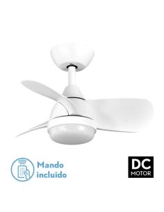 Ventilador Dc 24w Pirdo Blanco 3 Aspas 60d 2400lm 6 Vel. 3000-4500-6000k C/remoto, Memoria Y Temporizador