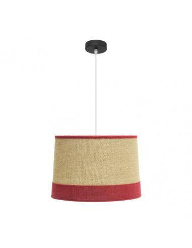 Colgante Tietar 1xe27 Saco/rojo  Regx40x40 Cm