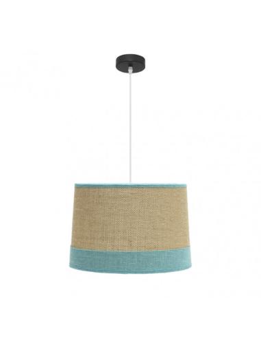 Colgante Tietar 1xe27 Saco/turquesa  Regx40x40 Cm