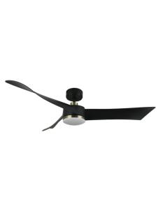 Ventilador Dc Tempel 26w Negro/cuero 3 Aspas 132d 6vel. 3000k, 4000k, 6500k 2950lm  C/remoto, Memoria Y Temporizador 2
