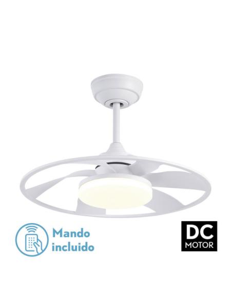Ventilador Dc Celsius 26w Blanco 6 Aspas 55d 2950lm 3000-4000-6500k 6vel. Remoto, Memoria Y Temporizador