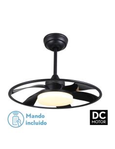 Ventilador Dc Celsius 26w Negro 6 Aspas 55d 2950lm 3000-4000-6500k 6vel. Remoto, Memoria Y Temporizador