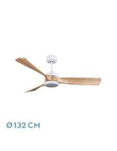 Ventilador Dc Oriente 26w Blanco 3 Aspas Haya 132d 6vel 3colores 2950lm Remoto,temporizador,memoria 24