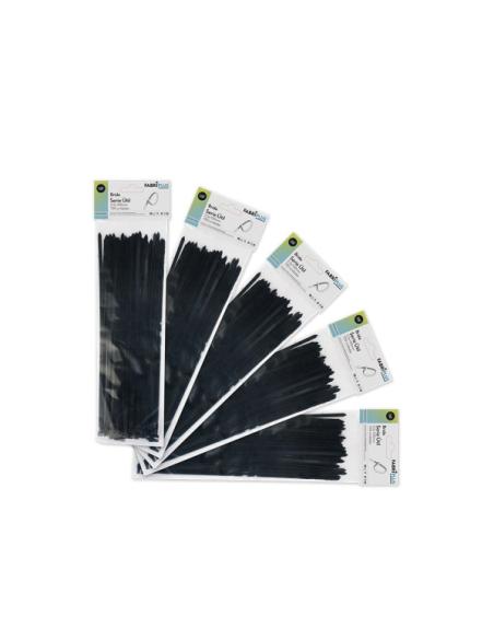 Bolsa 100 Bridas Util Negras 2,5x100mm 100% Nylon 66 Resistentes Y Duraderas