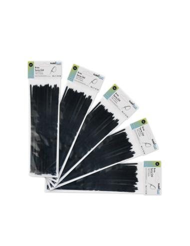 Bolsa 100 Bridas Util Negras 2,5x200mm 100% Nylon 66 Resistentes Y Duraderas