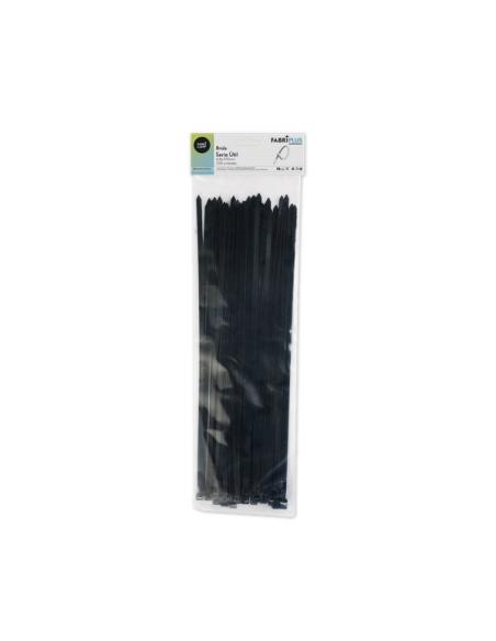 Bolsa 100 Bridas Util Negras 4,8x370mm. 100% Nylon 66 Resistentes Y Duraderas