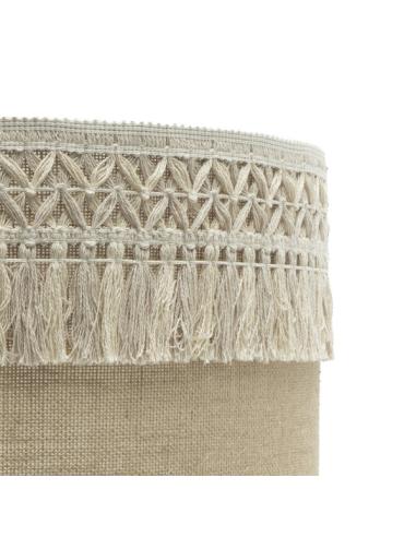 Sobremesa Ekaterina 1xe14 Cuero/saco 43x17x17 Cm Con Pasamaneria