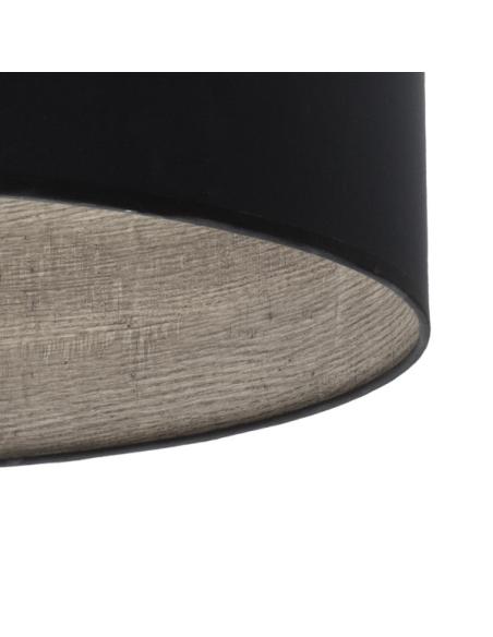 Pie Salon Tania 1xe27 Negro/negro-madera Gris 162x40x40 Cm