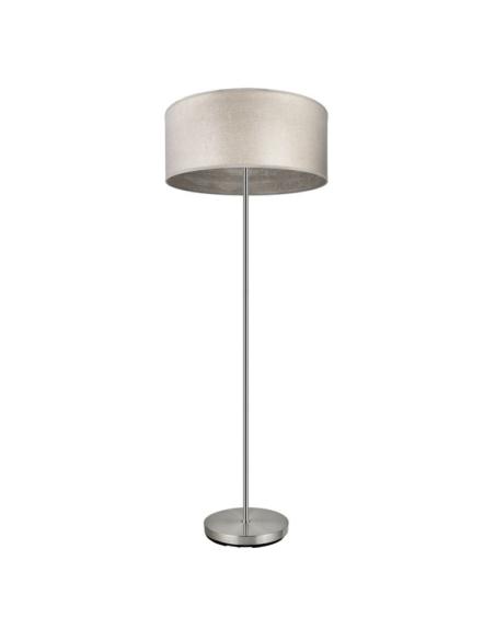 Pie Salon Tania 1xe27 Niquel/madera Gris 162x40x40 Cm
