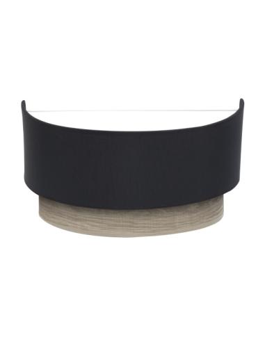 Aplique Tania 1xe27 Negro/madera Gris 15x30x16 Cm