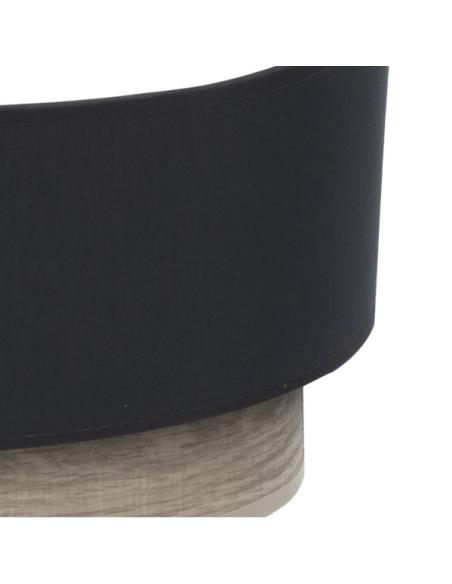 Aplique Tania 1xe27 Negro/madera Gris 15x30x16 Cm