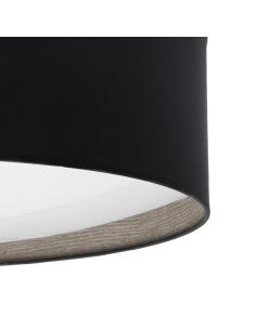 Plafon 72w Tania Negro/madera Gris 14x50x50 Cm 5616lm 3000k,4000k,6500k 2