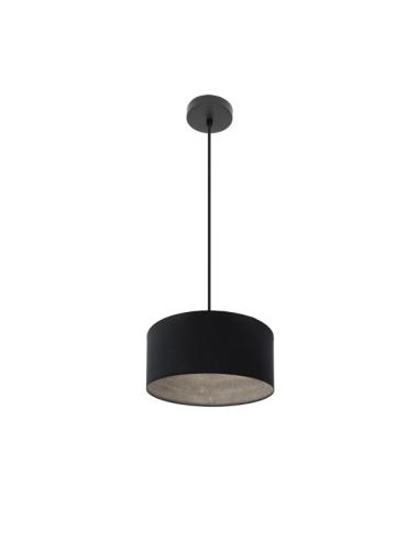 Colgante Tania 1xe27 Negro/negro-madera Gris Regx30x30 Cm
