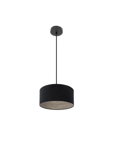 Colgante Tania 1xe27 Negro/negro-madera Gris Regx30x30 Cm