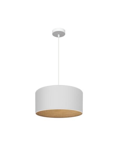 Colgante Tania 1xe27 Blanco/blanco-madera Clara Regx40x40 Cm
