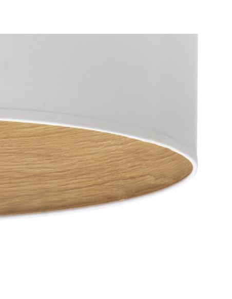 Colgante Tania 1xe27 Blanco/blanco-madera Clara Regx40x40 Cm