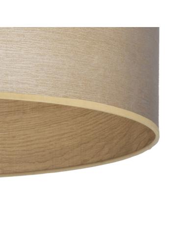 Colgante Tania 1xe27 Cuero/madera Clara Regx40x40 Cm