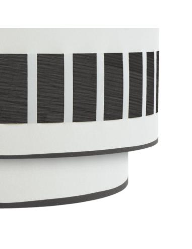 Aplique Ivanna 1xe27 Blanco-madera Negra 17x30x15 Cm