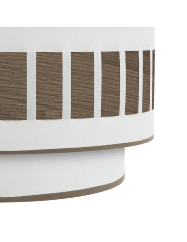 Aplique Ivanna 1xe27 Blanco-madera Oscura 17x30x15 Cm