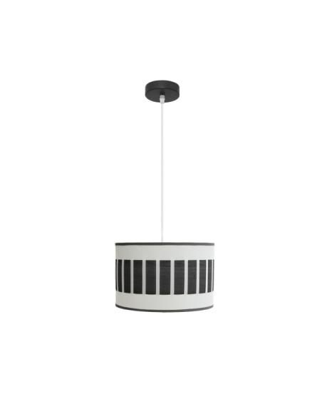 Colgante Ivanna 1xe27 Negro/blanco-madera Negra Regx30x30 Cm