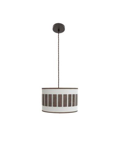 Colgante Ivanna 1xe27 Marron/blanco-oxido Regx30x30 Cm