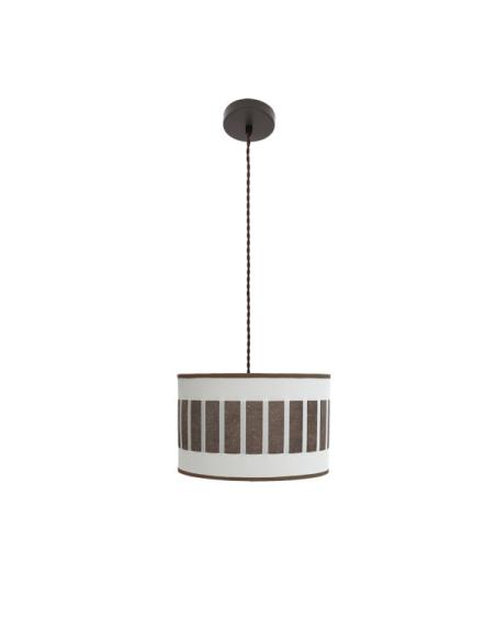 Colgante Ivanna 1xe27 Marron/blanco-oxido Regx30x30 Cm