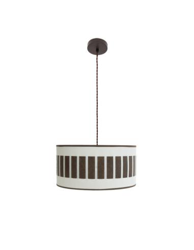 Colgante Ivanna 1xe27 Marron/blanco-oxido Regx40x40 Cm