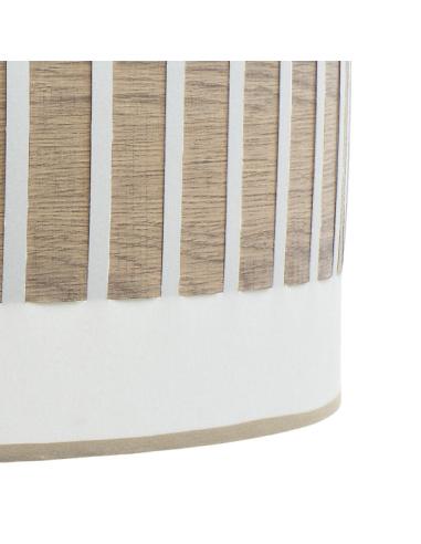 Colgante Ivanna 2xe27 Blanco/blanco-madera Clara Regx50x50 Cm