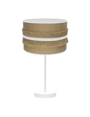 Sobremesa Grande Natalia 1xe27 Blanco/saco-blanco 62x30x30 Cm